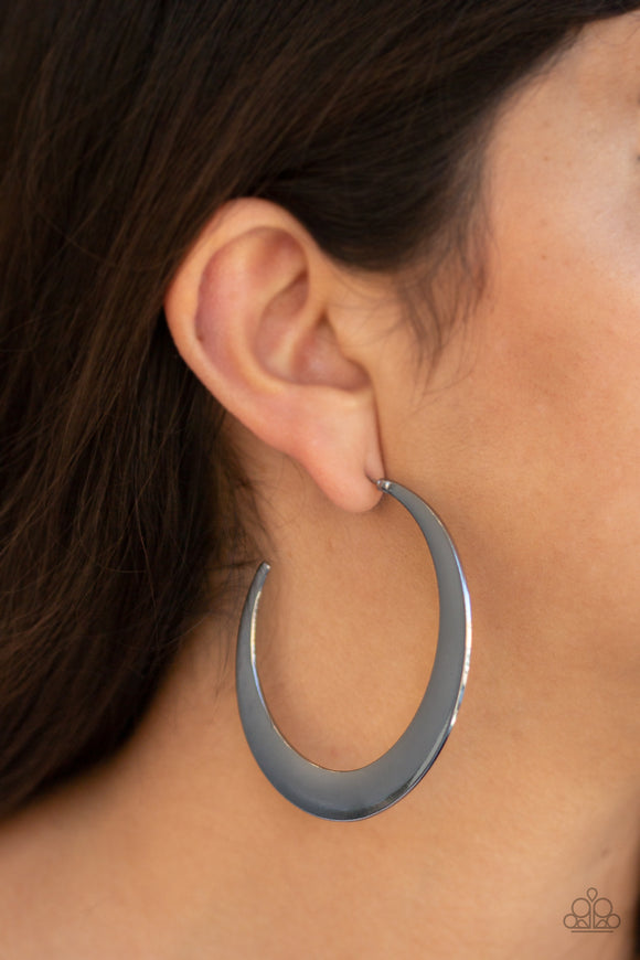 Moon Beam Black ✧ Hoop Earrings Hoop Earrings
