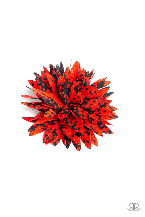 Splattered Splendor Red ✧ Blossom Hair Clip Blossom Hair Clip Accessory