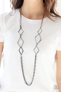Black,Necklace Long,Fashion Fave Black ✨ Necklace