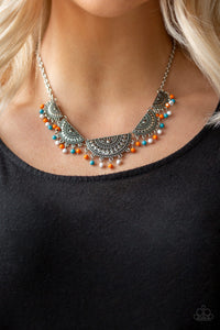 Blue,Multi-Colored,Necklace Short,Orange,White,Boho Baby Multi ✧ Necklace
