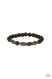 Bracelet Stretchy,Copper,Lava Stone,Rejuvenated Copper ✧ Lava Rock Bracelet