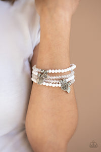 Bracelet Stretchy,Hearts,Valentine's Day,White,Colorfully Cupid White  ✧ Bracelet