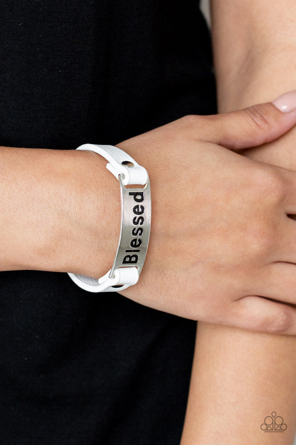 Count Your Blessings White ✧ Bracelet Inspirational