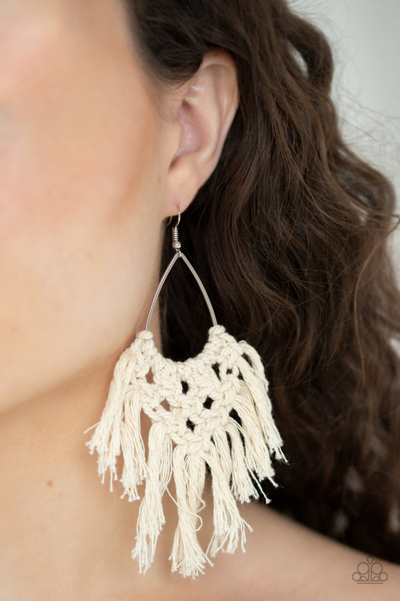 Oh MACRAMÉ, Oh My White ✧ Macrame Earrings Earrings