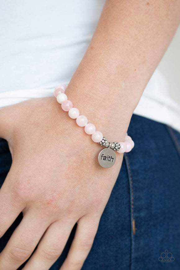 FAITH It, Till You Make It Pink ✧ Bracelet Inspirational