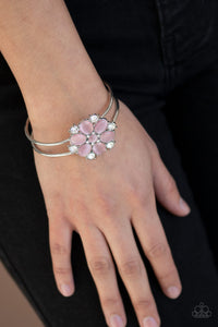Bracelet Hinged,Cat's Eye,Pink,Garden Extravagance Pink  ✧ Bracelet
