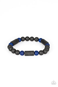 Blue,Bracelet Stretchy,Lava Stone,Just Chillax Blue ✧ Lava Rock Bracelet