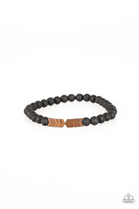 Black,Bracelet Stretchy,Copper,Lava Stone,Lost Arrow Copper ✧ Lava Rock Bracelet