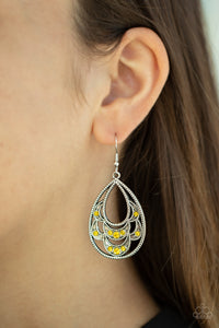 Earrings Fish Hook,Yellow,Malibu Macrame Yellow ✧ Earrings