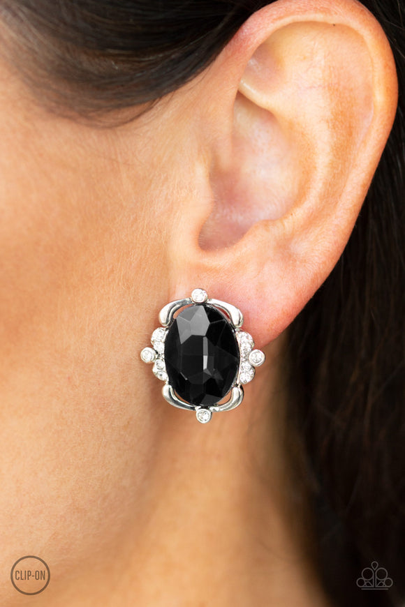 Regally Radiant Black ✧ Clip-On Earrings Clip-On Earrings