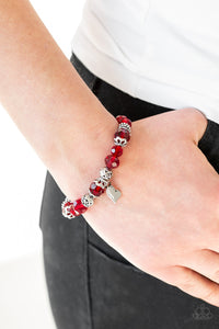 Bracelet Stretchy,Red,Valentine's Day,Right On The Romance Red ✧ Bracelet