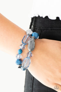Blue,Bracelet Stretchy,Rockin Rock Candy Blue ✧ Bracelet