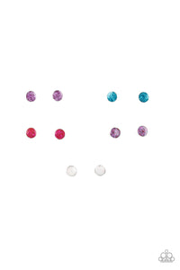 Multi-Colored,Pink,Purple,SS Earring,White,Glitter Post Starlet Shimmer Earrings