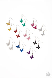 Black,Blue,Butterfly,Gold,Green,Light Pink,Pink,Purple,Red,Silver,SS Earring,White,Glittery Butterfly Starlet Shimmer Earrings