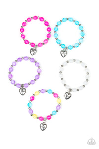 Multi-Colored,SS Bracelet,Love Heart Starlet Shimmer Bracelet Set
