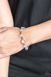Bracelet Stretchy,White,Starry-Eyed Elegance White ✧ Bracelet
