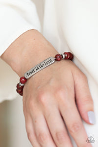 Bracelet Stretchy,Faith,Red,Trust Always Red ✧ Bracelet