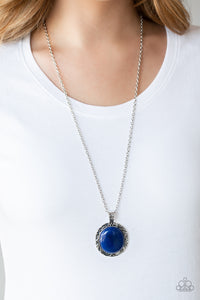 Blue,Necklace Long,Stone Aura Blue ✨ Necklace