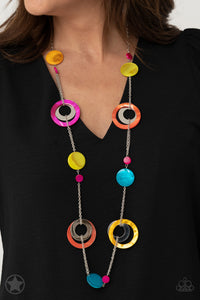 Blue,Multi-Colored,Necklace Long,Orange,Pink,Yellow,Kaleidoscopically Captivating ✧ Necklace