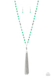 Tassel Takeover Green ✨ Necklace Long