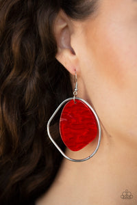 Earrings Fish Hook,Red,HAUTE Toddy Red ✧ Earrings