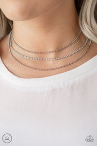 Necklace Choker,White,Retro Minimalism White ✧ Choker Necklace