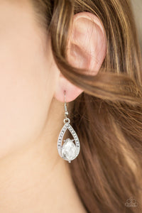 Earrings Fish Hook,White,Gatsby Grandeur White ✧ Earrings