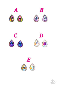Blue,Iridescent,Multi-Colored,Oil Spill,Pink,Purple,SS Earring,Oversized Iridescent Teardrop Starlet Shimmer Earrings