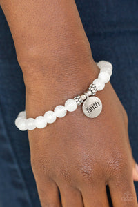 Bracelet Stretchy,Faith,White,FAITH It, Till You Make It White ✧ Bracelet