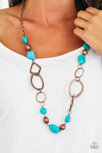 Blue,Copper,Necklace Long,Turquoise,Thats TERRA-ific! Copper ✧ Necklace