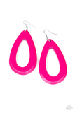 Malibu Mimosas Pink ✧ Wood Earrings