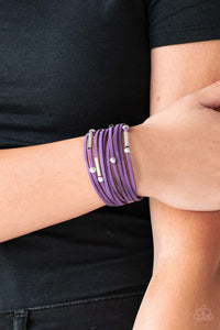 Bracelet Clasp,Gunmetal,Silver,Suede,Urban Sparkle Bracelet,Back To BACKPACKER Purple ✧ Urban Bracelet