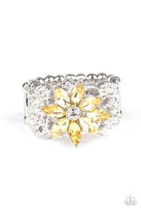 Ring Wide Back,Yellow,Brilliantly Blooming Yellow ✧ Ring