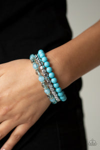 Blue,Bracelet Stretchy,Globetrotter Glam Blue  ✧ Bracelet