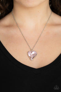 Hearts,Light Pink,Mother,Necklace Short,Pink,Valentine's Day,Heart Flutter Pink ✧ Necklace