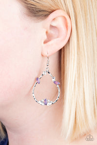 Earrings Fish Hook,Purple,Lotus Ice Purple ✧ Earrings