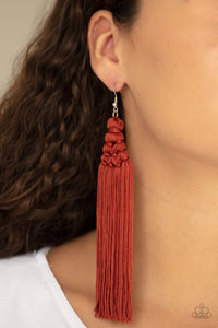 Brown,Earrings Fish Hook,Earrings Tassel,Magic Carpet Ride Brown ✧ Tassel Earrings