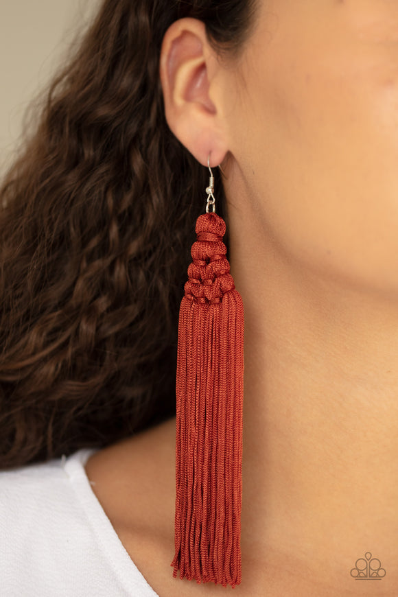 Magic Carpet Ride Brown ✧ Tassel Earrings Earrings