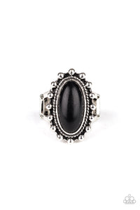 Black,Ring Wide Back,Mineral Movement Black ✧ Ring