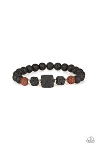 Bracelet Stretchy,Brown,Lava Stone,Refreshed and Rested Brown ✧ Lava Rock Bracelet