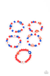 4thofJuly,Blue,Multi-Colored,Red,SS Bracelet,White,4th of July Starlet Shimmer Bracelet
