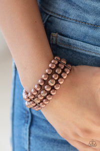 Bracelet Stretchy,Copper,Trail Treasure Copper ✧ Bracelet