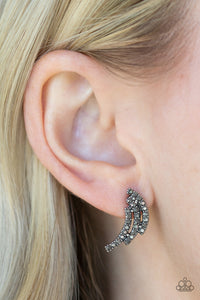 Earrings Post,Hematite,Silver,Wing Bling Silver ✧ Post Earrings