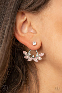 Earrings Jacket,Earrings Post,Pink,Forest Formal Pink ✧ Post Jacket Earrings
