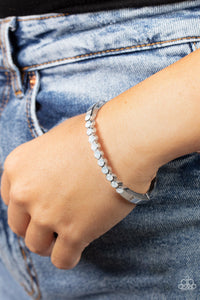 Bracelet Hinged,Silver,White,Mystical Masterpiece White ✧ Opalescent Hinged Bracelet