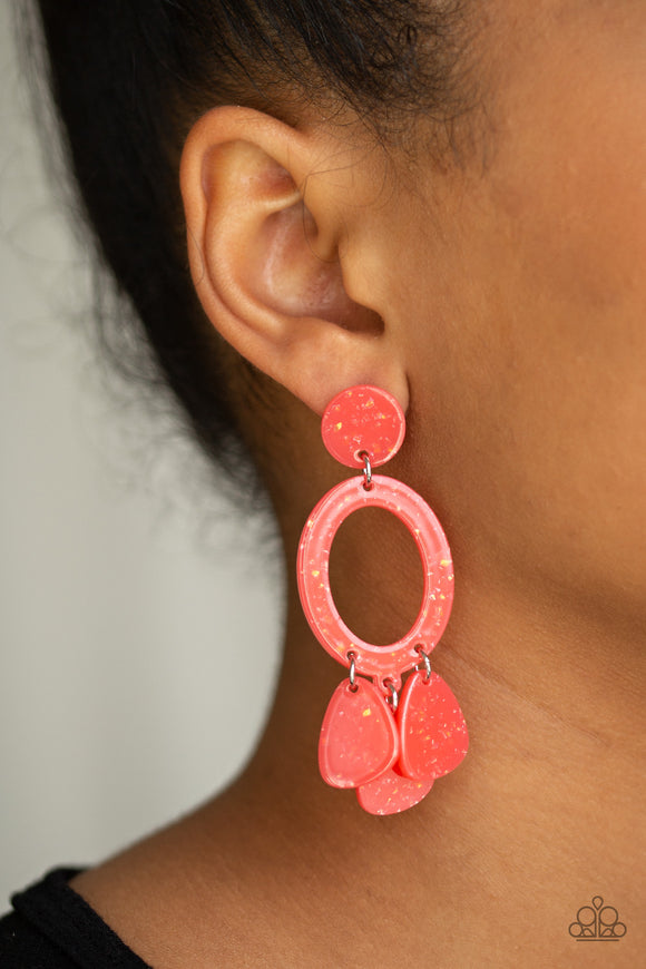 Sparkling Shores Orange ✧ Acrylic Post Earrings Post Earrings