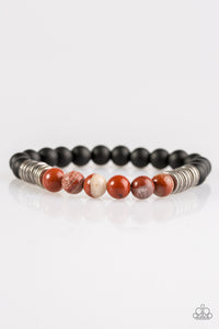 Bracelet Stretchy,Lava Stone,Orange,Energetic Orange ✧ Lava Rock Bracelet