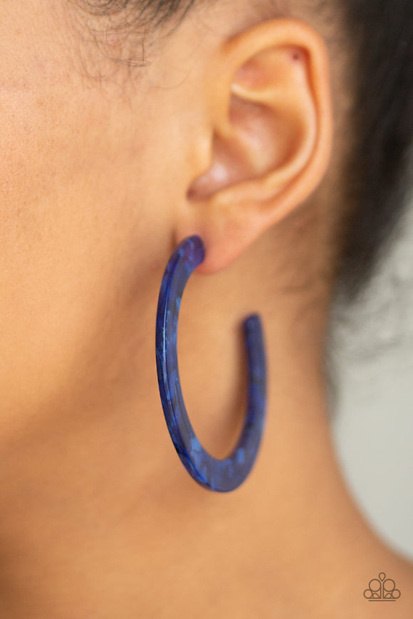 HAUTE Tamale Blue ✧ Acrylic Hoop Earrings Hoop Earrings