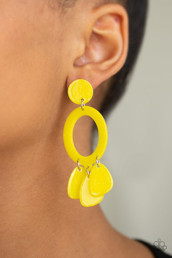 Sparkling Shores Yellow ✧ Acrylic Post Earrings Post Earrings