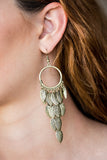 Feather Frenzy Brass ✧ Earrings Earrings